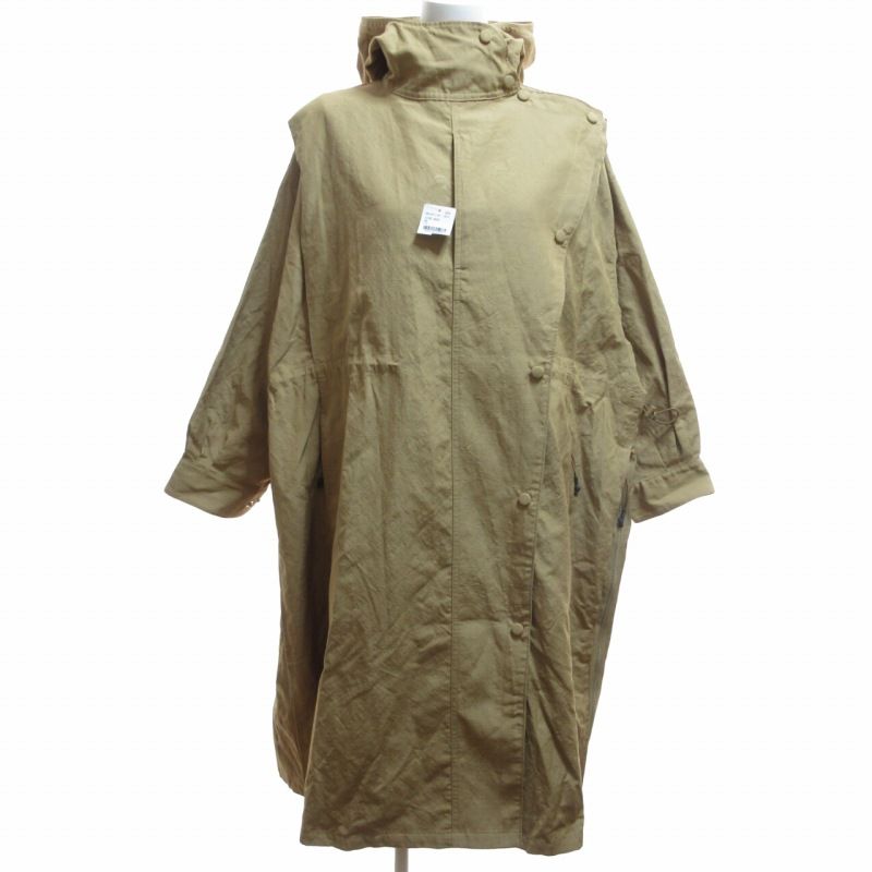 ライト WRYHT タグ付き 23SS ASYMMETRY FRONT ANORAK COAT アシンメトリーアノラックコート ロング オールドジョー取り扱い キャメル系 1 Sサイズ 231WT-DR03 BL2