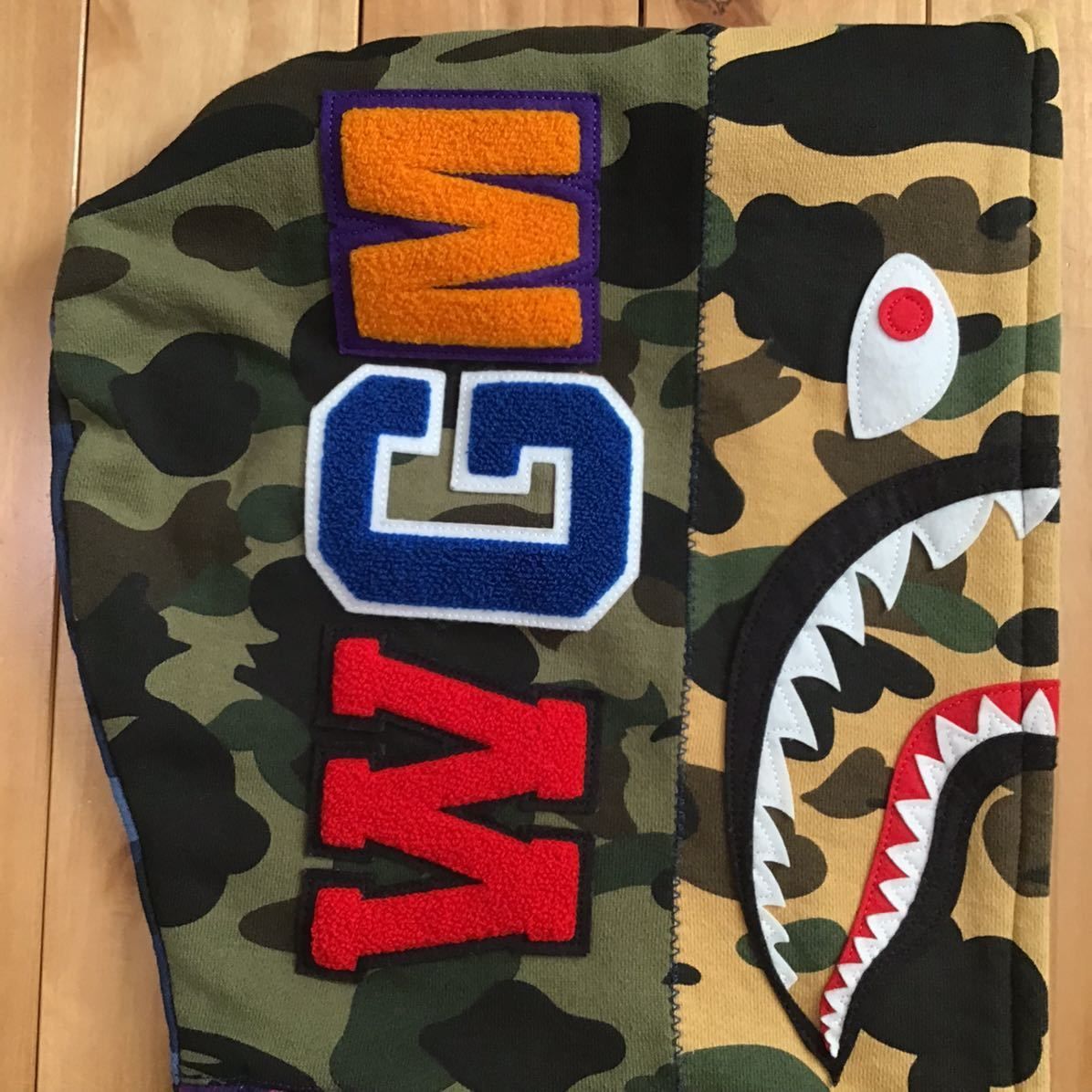Mix camo シャーク パーカー Lサイズ shark full zip hoodie a bathing 