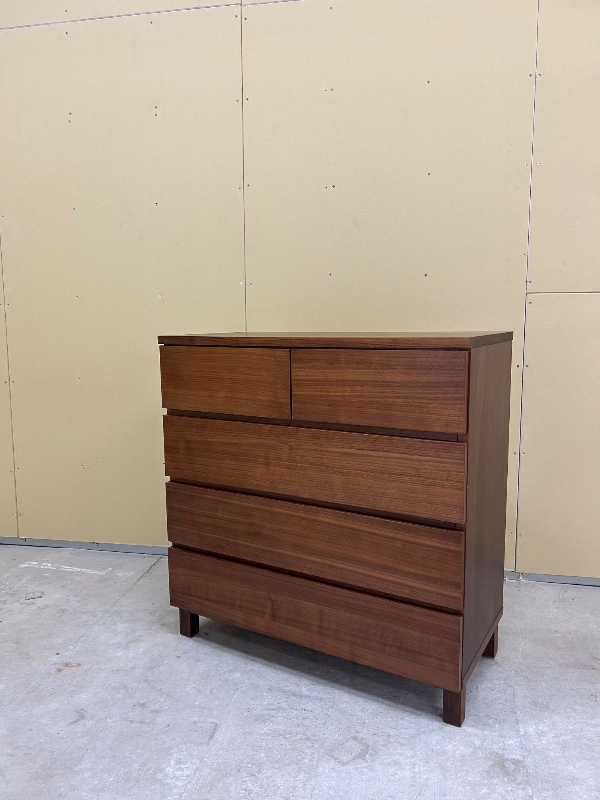 【美品】無印良品　チェストウォールナット　4段