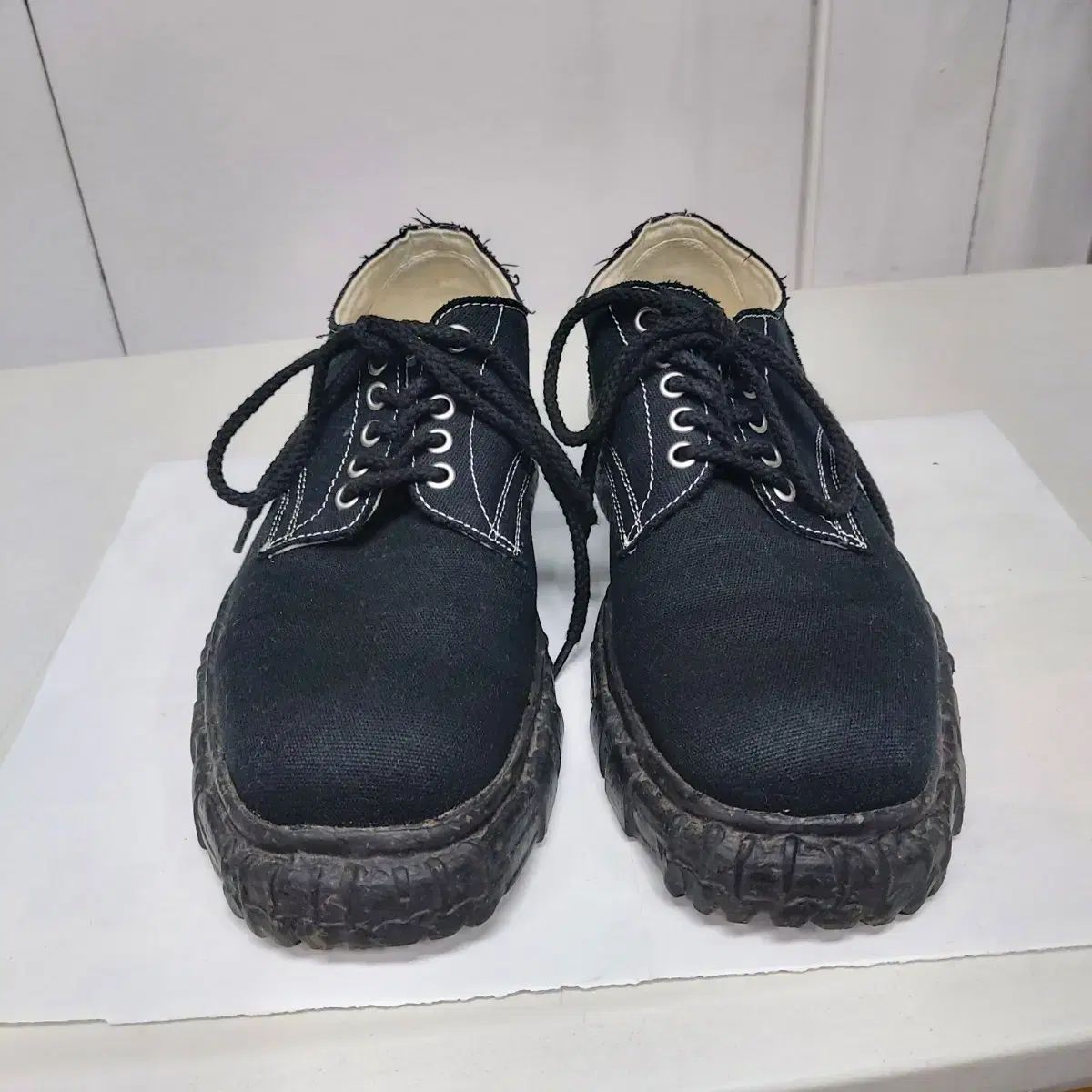メゾン Maison MIHARA YASUHIRO メゾンミハラヤスヒロ Maison MIHARA YASUHIRO メゾンミハラヤスヒロ ヴィンテージ ライクソル キャンバス ブーツ 42 サイズ 5D8