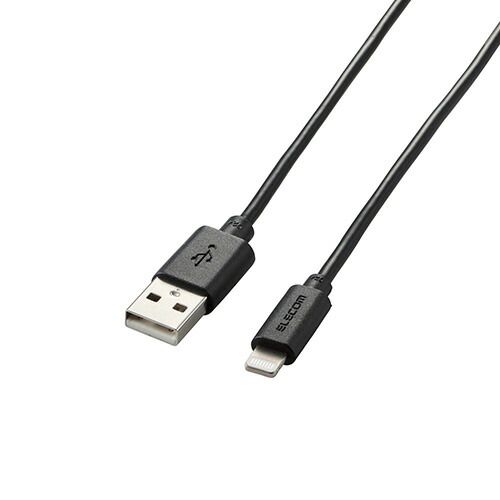 5個セット エレコム Lightningケーブル まとまるケーブル 形状記憶 抗菌 1.0m ブラック MPA-MUAL10BKX5