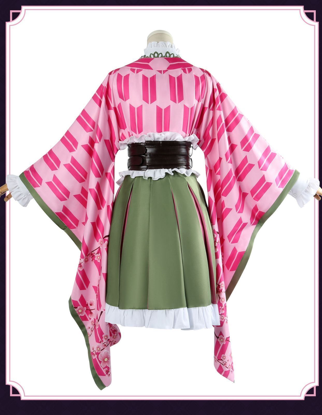 鬼滅の刃コスチューム甘露寺蜜璃変装イベントハロウィンアニメ文化祭ステージ服cosplay演出服キャラ仮装