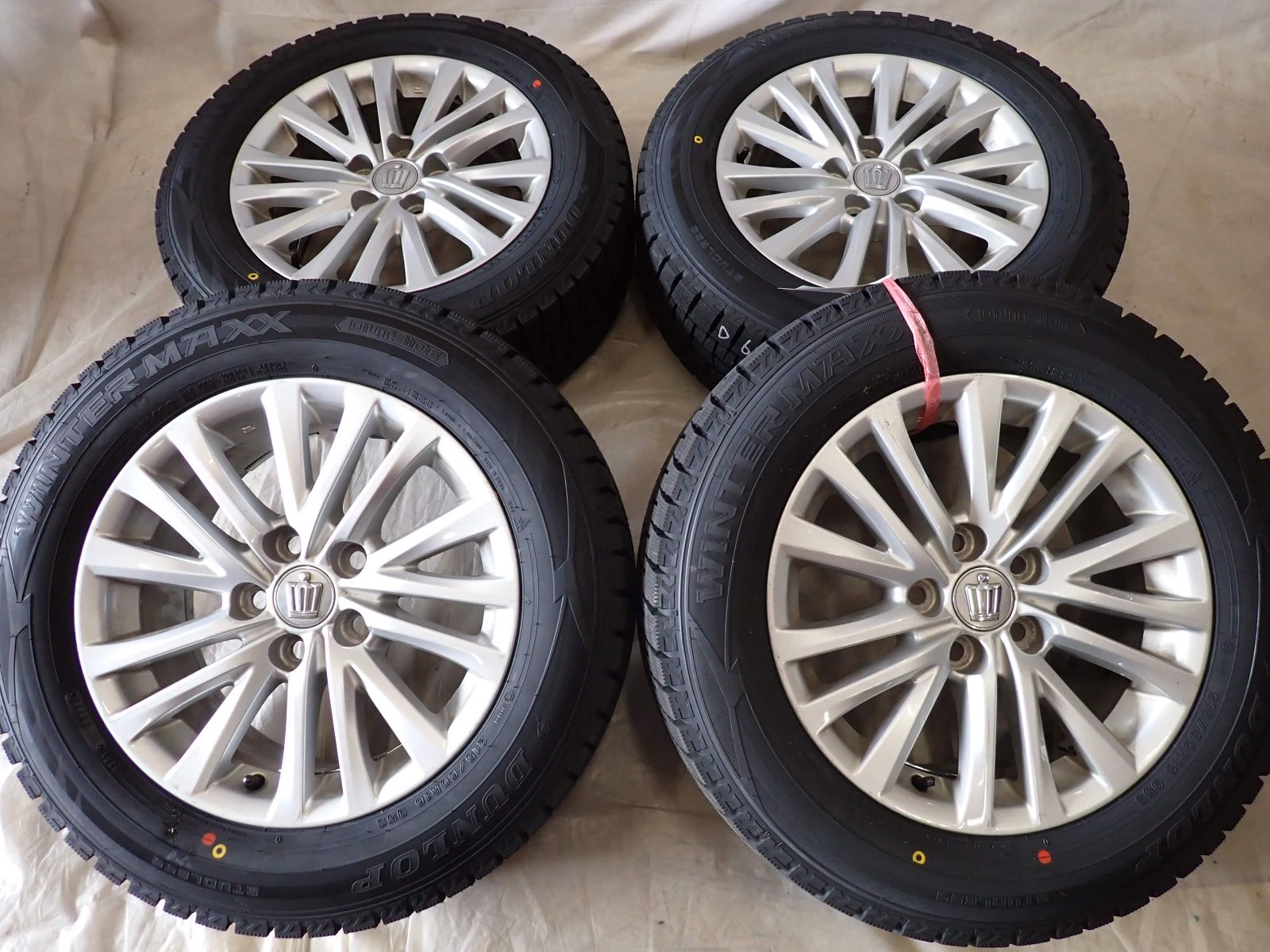 冬 製 4本SET 会社宛 215 60R16×7J 95S ダンロップ WINTER MAXX WM02 トヨタ純正 アルミ クラウン マークX NO D6425 FFCRYSTALESIA_COM