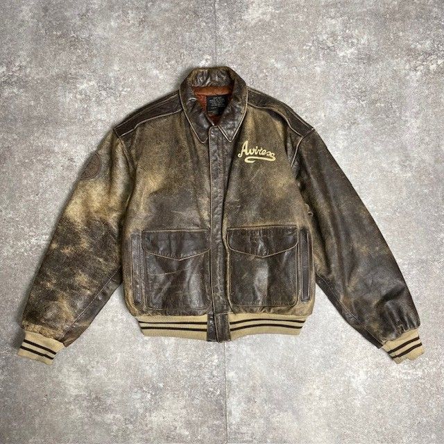 AVIREX アヴィレックス TYPE A-2 レザーフライトジャケット Dago Red S