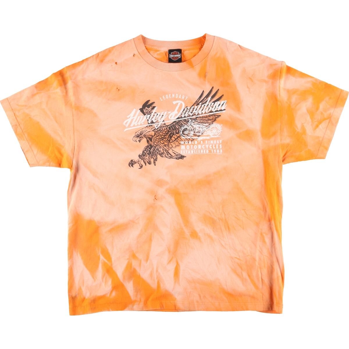 古着 ハーレーダビッドソン Harley-Davidson タイダイ柄 両面プリント プリントTシャツ メンズXXL/eaa425446