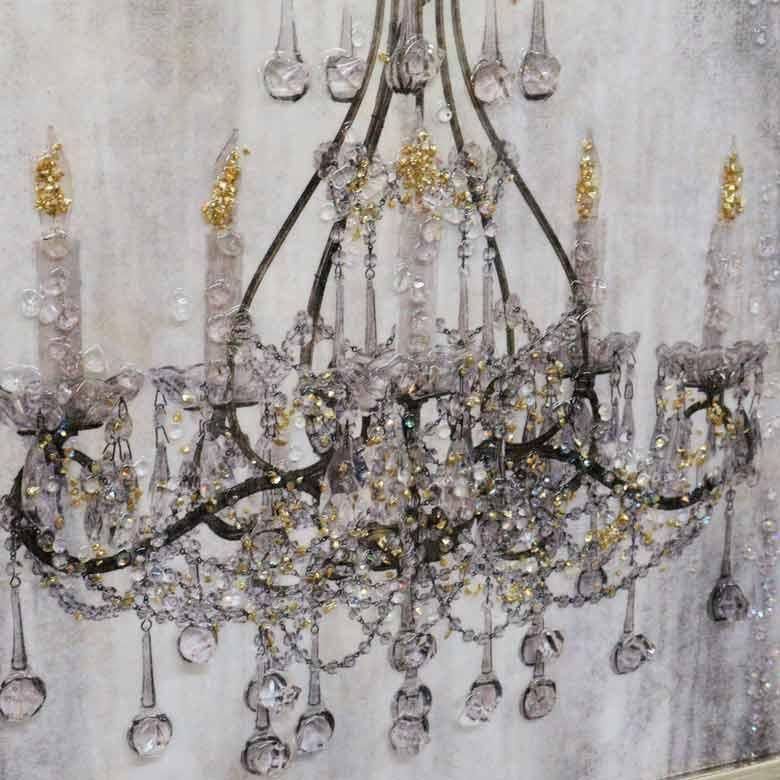 シャンデリア　クリスタルアート（クリスタルピクチャー） ショップ アートフレーム シャンデリア アンティーク クリスタル