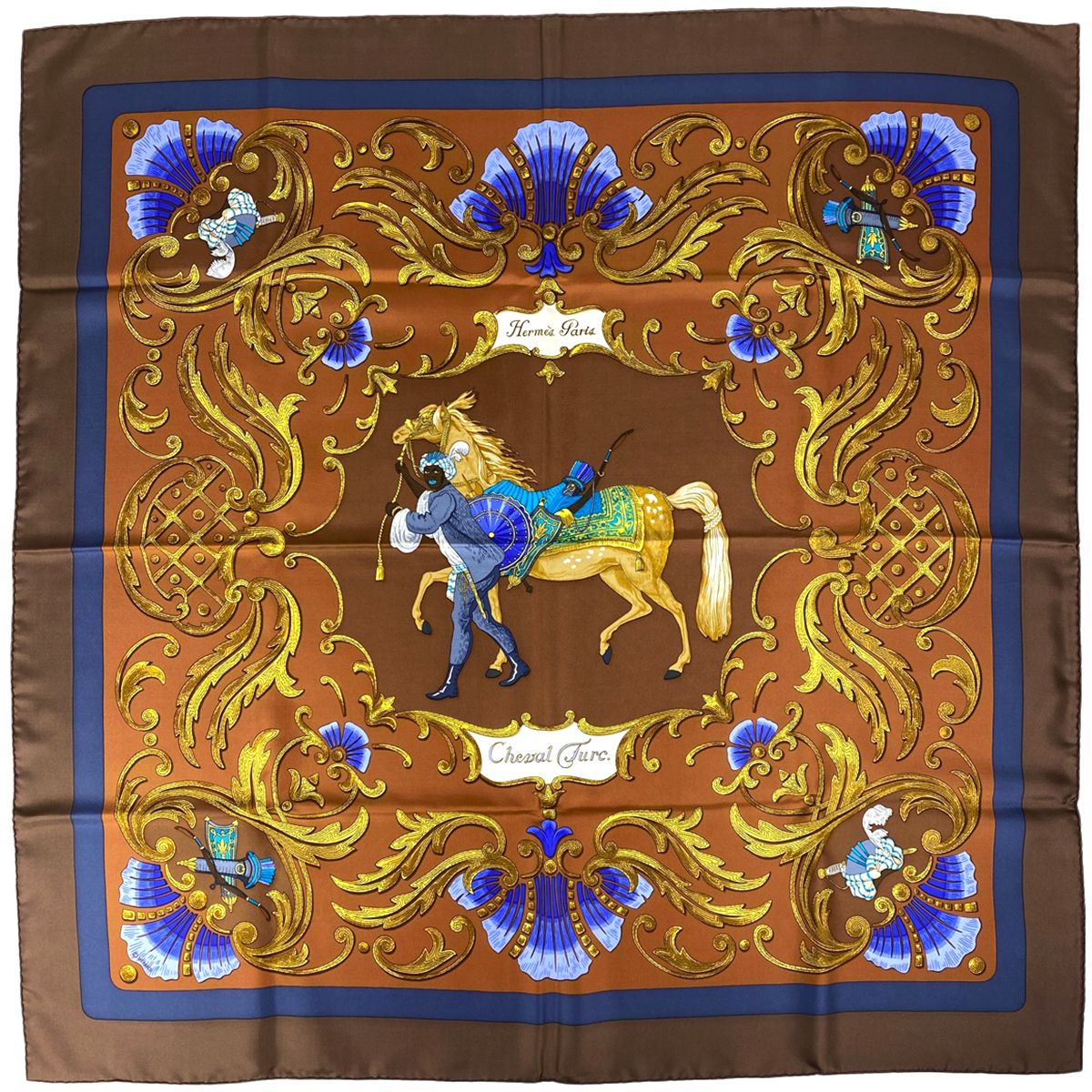 エルメススカーフ カレ90/柄名:水辺の休戦 エルメススカーフ カレ90/柄名:水辺の休戦 エルメススカーフ カレ90/柄