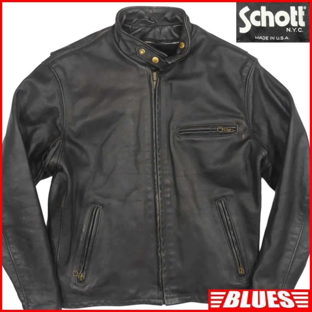 Schott ショット 641 ライダースジャケット 40 シングルHH9503 - メルカリ