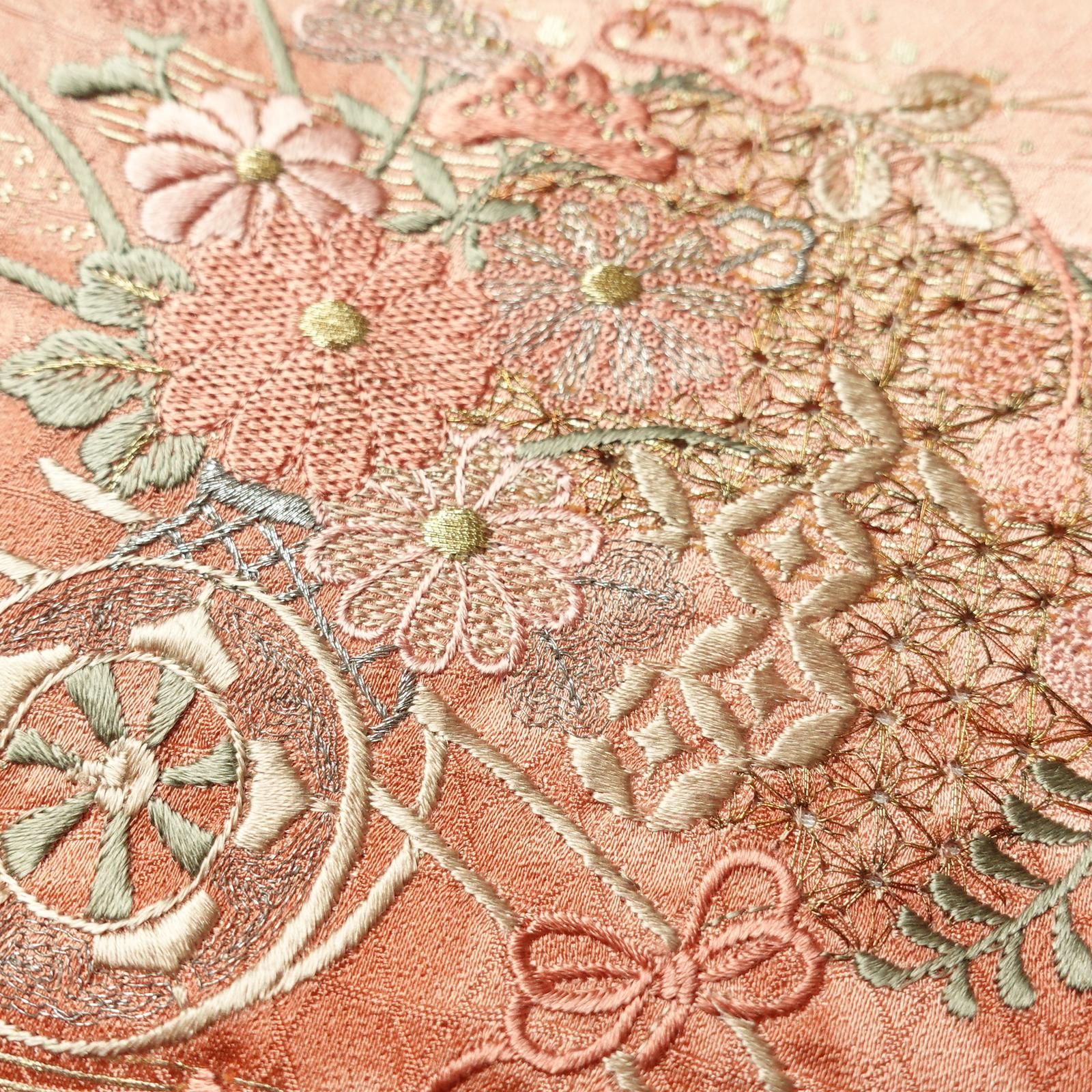 楽天市場】【中古】 振袖 着物 正絹 袷 金駒刺繍 金彩加工 銀