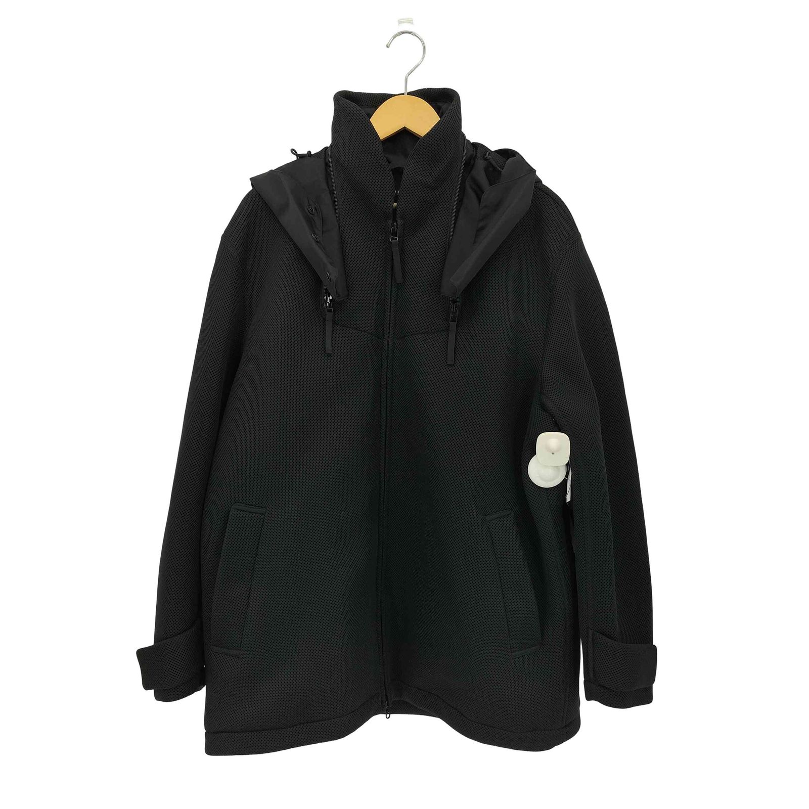 イッセイミヤケメン ISSEY MIYAKE MEN 11SS 黒タグ メッシュ ダブルジッパー 2way フードジャケット メンズ JPN 3