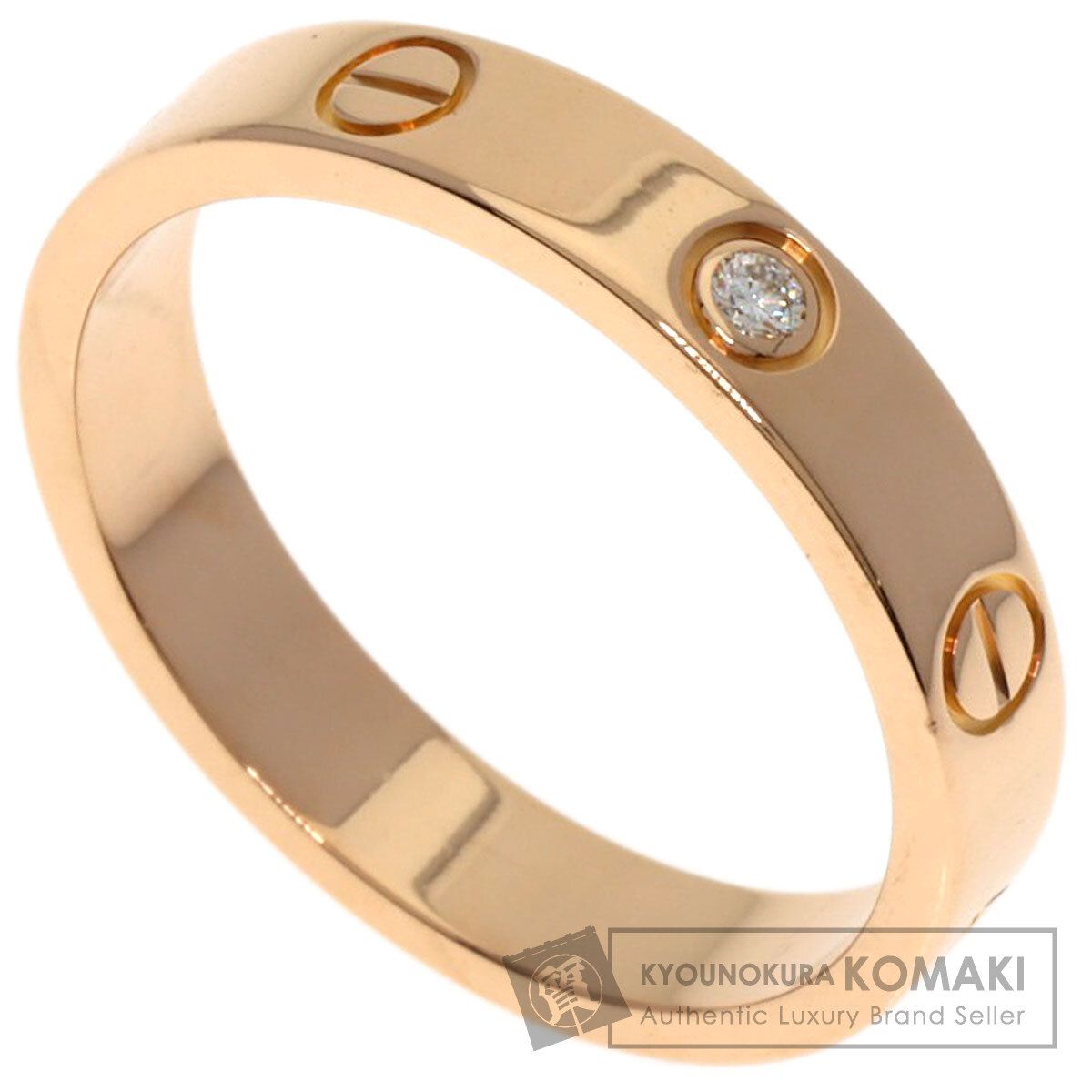 CARTIER カルティエ ミニ ラブリング 1P ダイヤモンド 56 リング 指輪 K18PG レディース