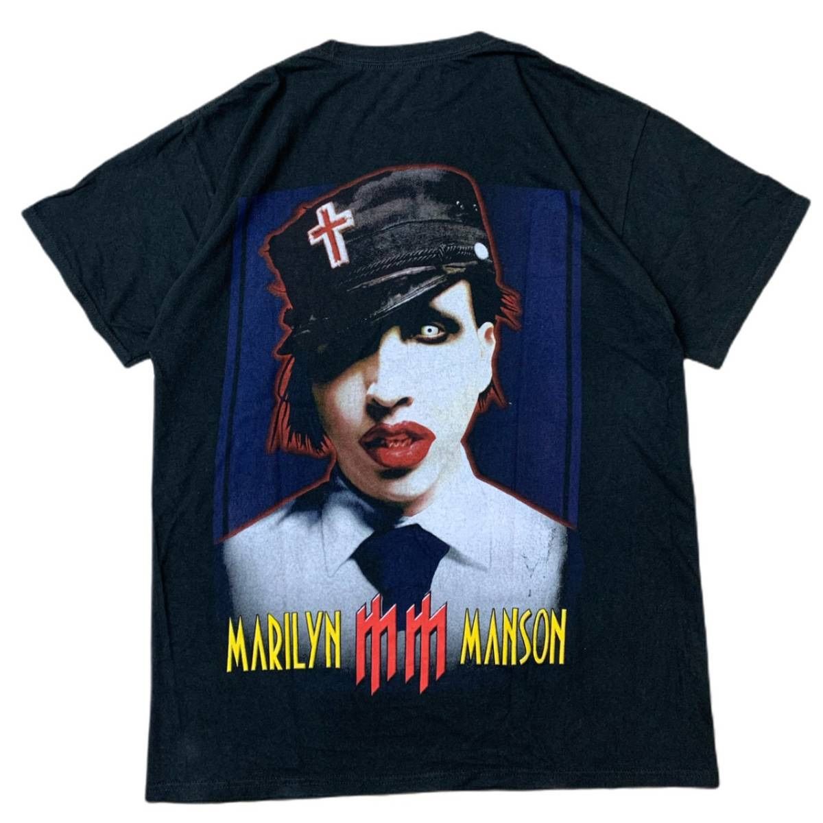 マリリン・マンソン Marilyn Manson "BELIEVE" 両面プリント バンド Tシャツ 半袖 サイズ：M　ブラック 新品