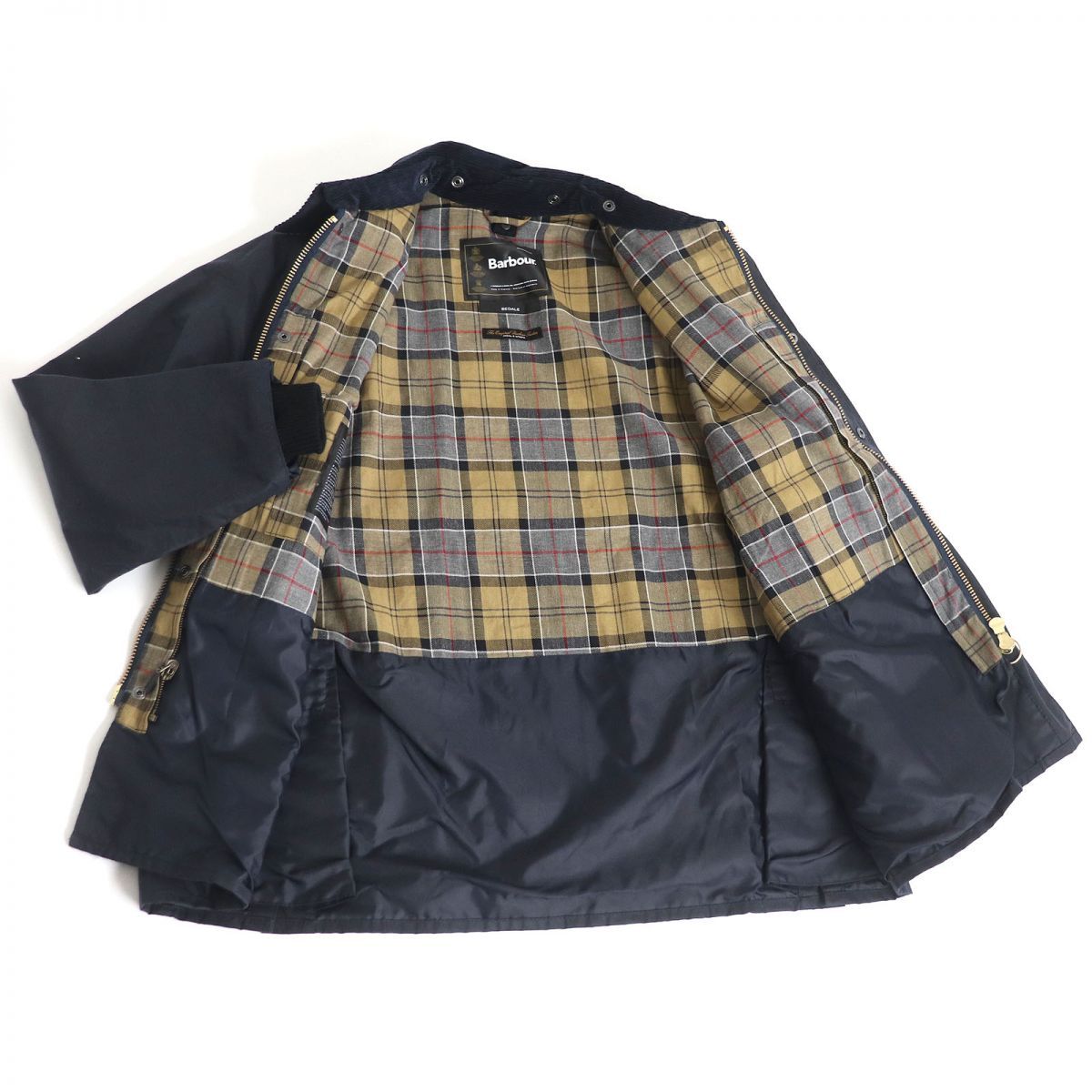 極美品□Barbour/バブアー 1802136 BEDALE ビデイル 裏チェック柄 WZIP 