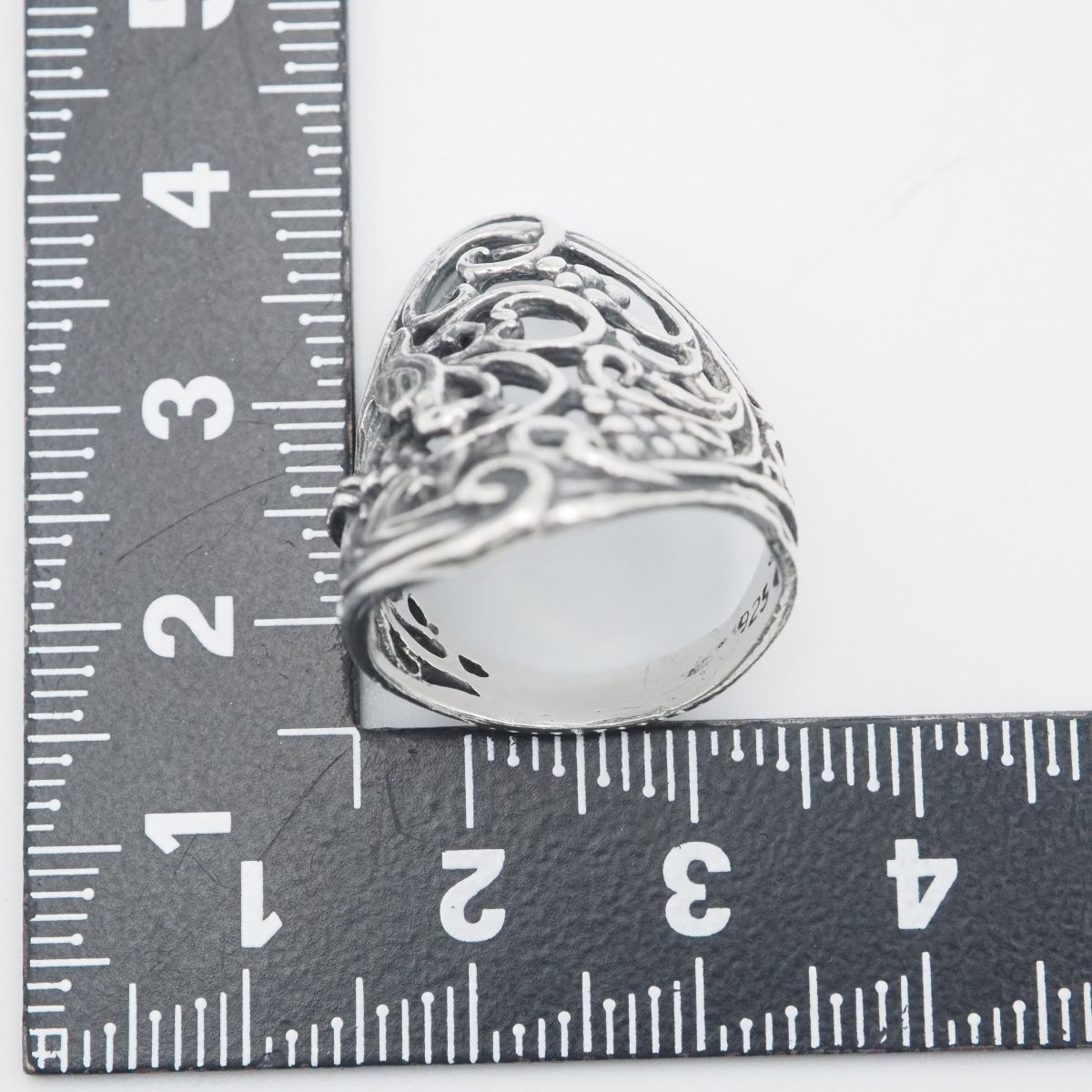 【二輪の華】 Vintage 精妙巧緻 シルバー 925 刻印 リング 10号 二輪の華】 Vintage 精妙巧緻 シルバー 925 刻印 リング 10号