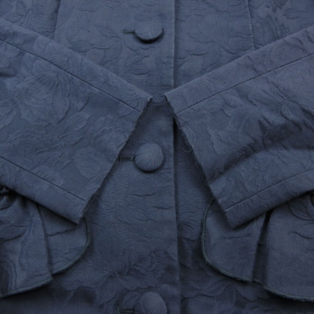 ラブモスキーノ LOVE MOSCHINO 花柄 ジャガード フリル ノーカラー