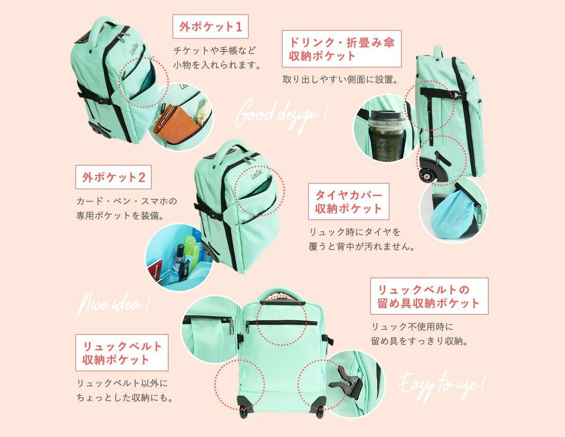 キャリーバッグ ネイビー