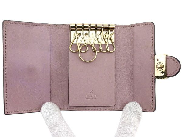 キーケース ラベンダー×ゴールド