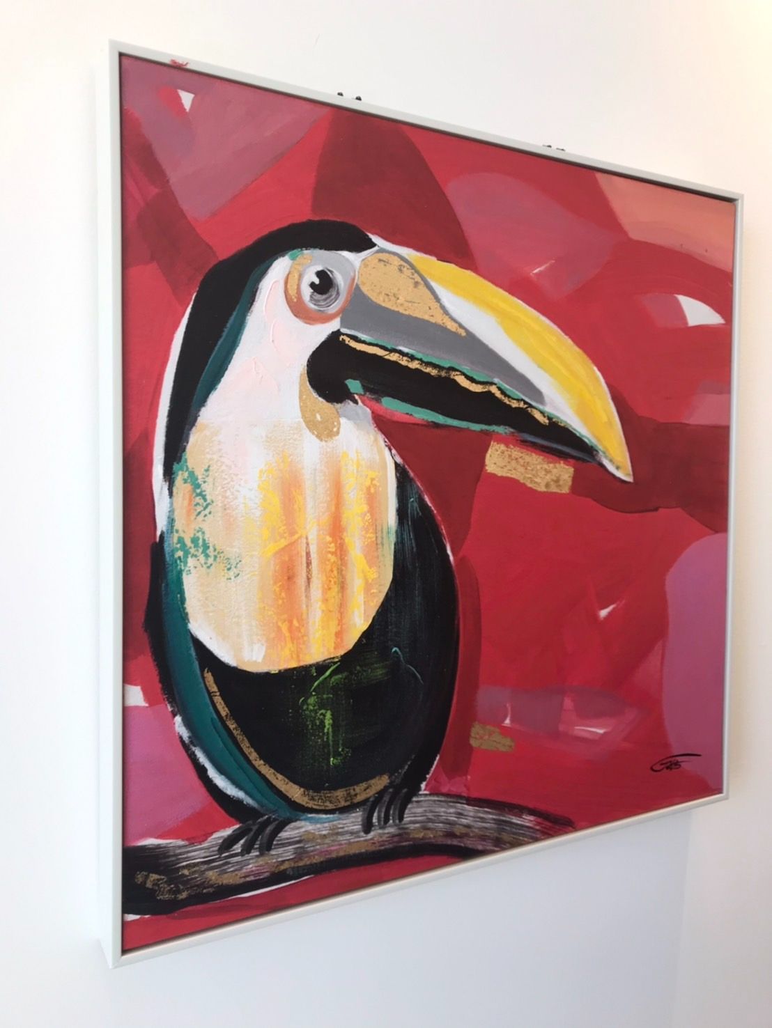 サンチェス ウルフ 狼 遠吠え 絵画 メキシコ 布地 お洒落 個性的 木製