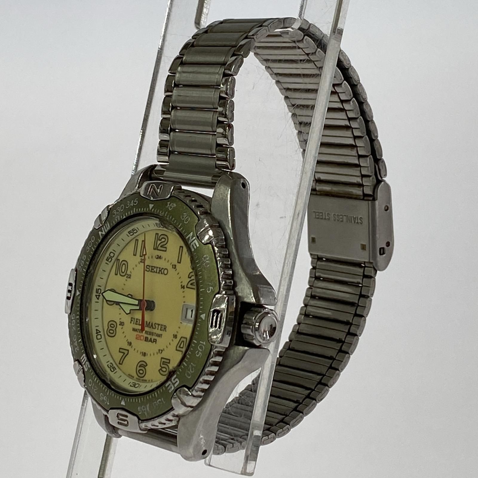 SEIKO セイコー 7N35-6090 FIELDMASTER腕時計/アイボリー×シルバー 
