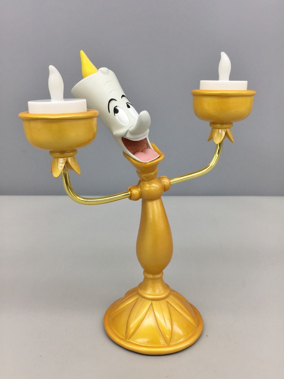 ディズニー Disney ルームライト 美女と野獣 ルミエールのルームランプ 卓上ライト 美品 2502LS229