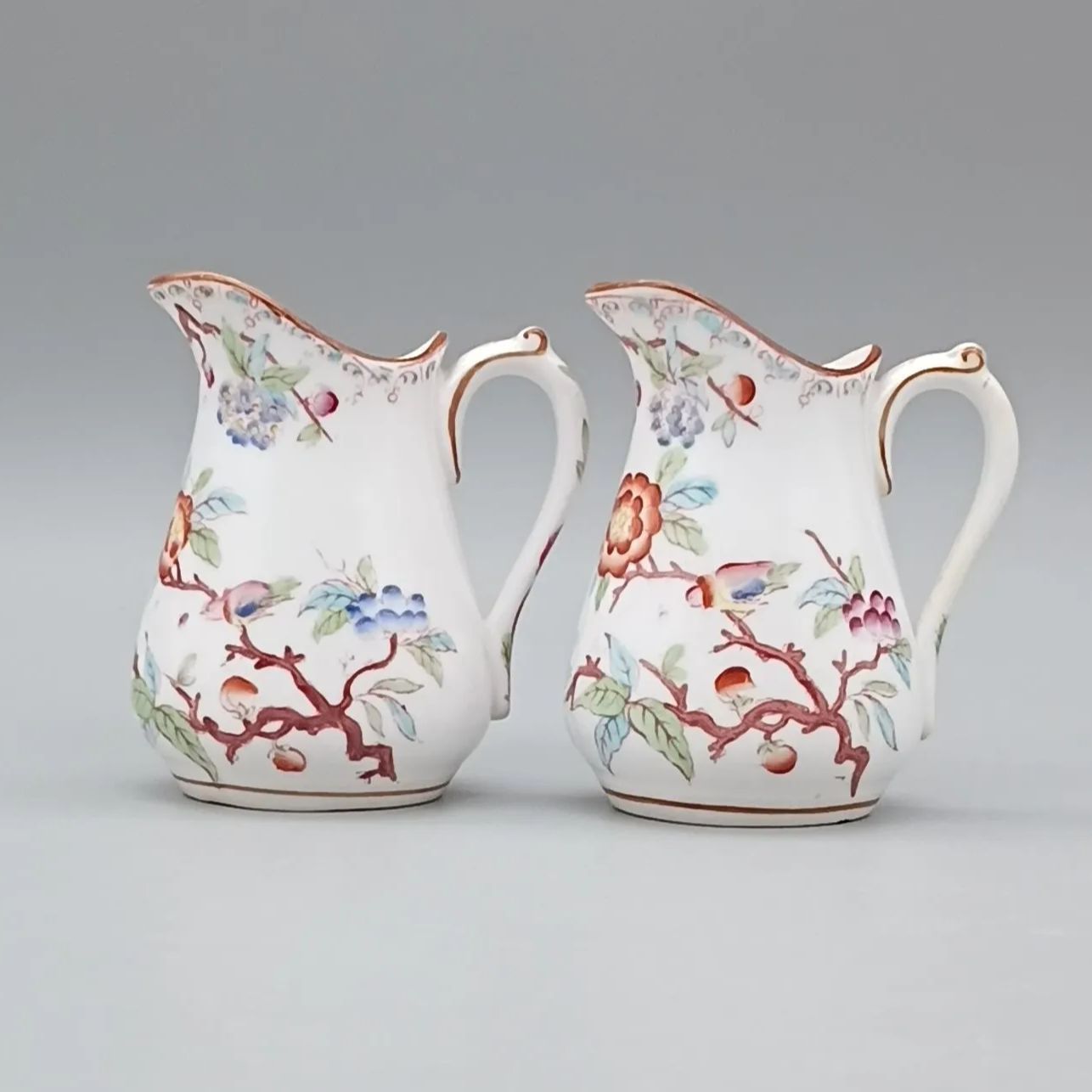 サルグミンヌ ミントン クリーマー 小 ２点 セット 1860～1922年製 SARREGUEMINES