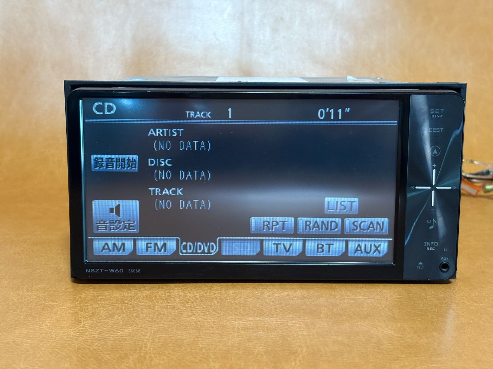 トヨタ NSZT-W60 純正 カーナビゲーション SDナビ動作確認済み ☆NSZT-W60☆ トヨタ純正 SDナビ 地デジ Bluetooth リフレッシュナビ