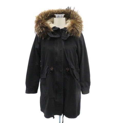 【新品未使用級】極美品☆MICHAEL KORS 黒 モッズコート ファー付き MICHAEL KORS マイケルコース ジャケット レディース MF92J24C9G