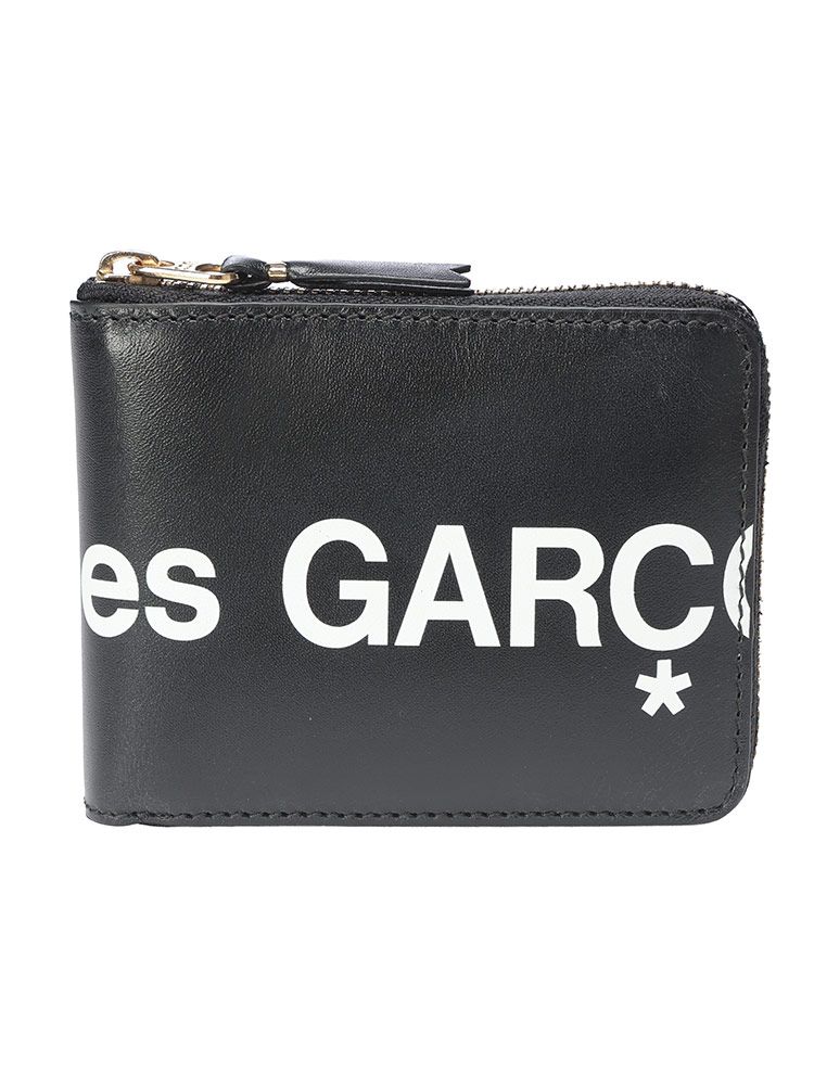 comme des garcons コムデギャルソン ロゴプリント ジップ 二つ折り財布 HUGE LOGO