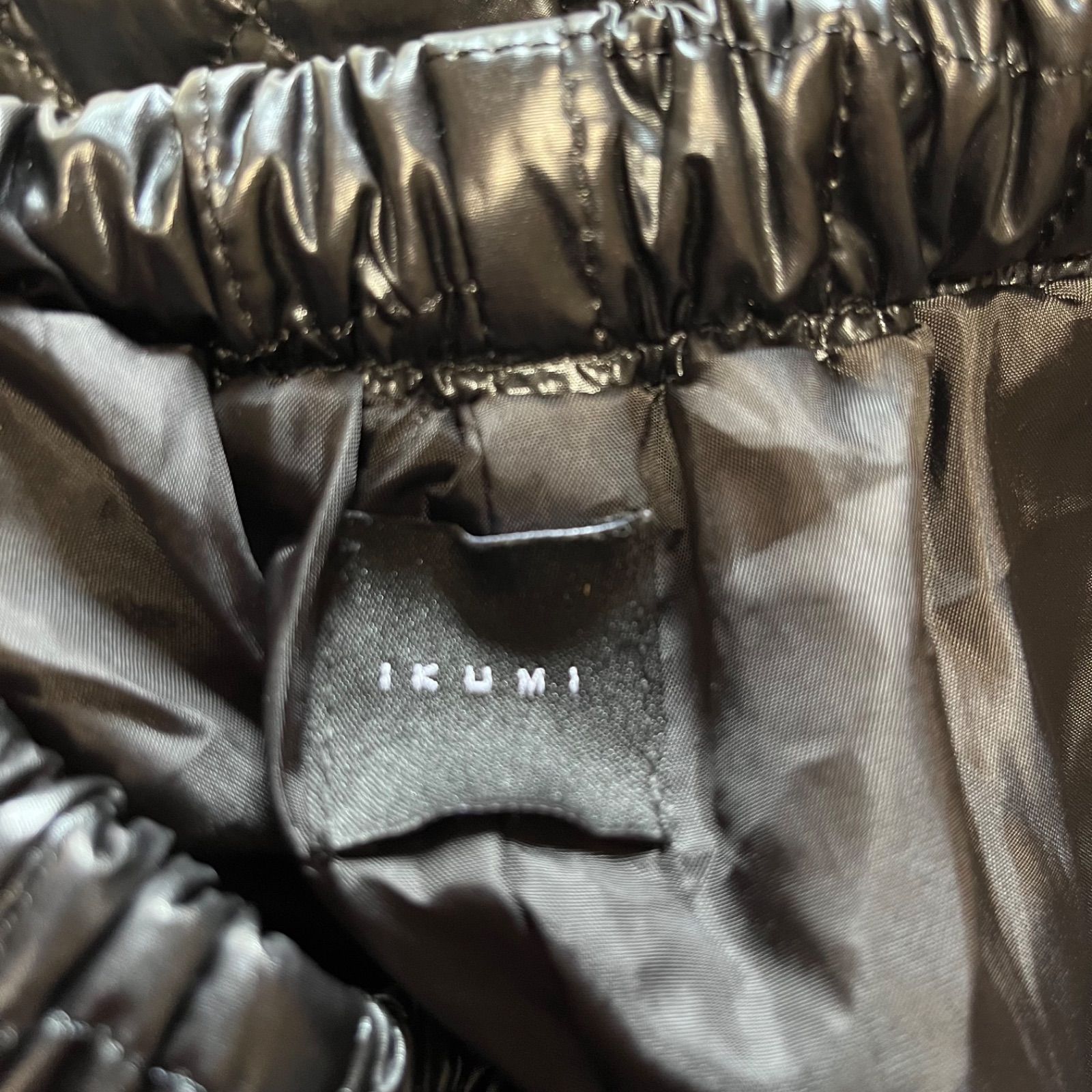 イクミキルティングパンツ黒