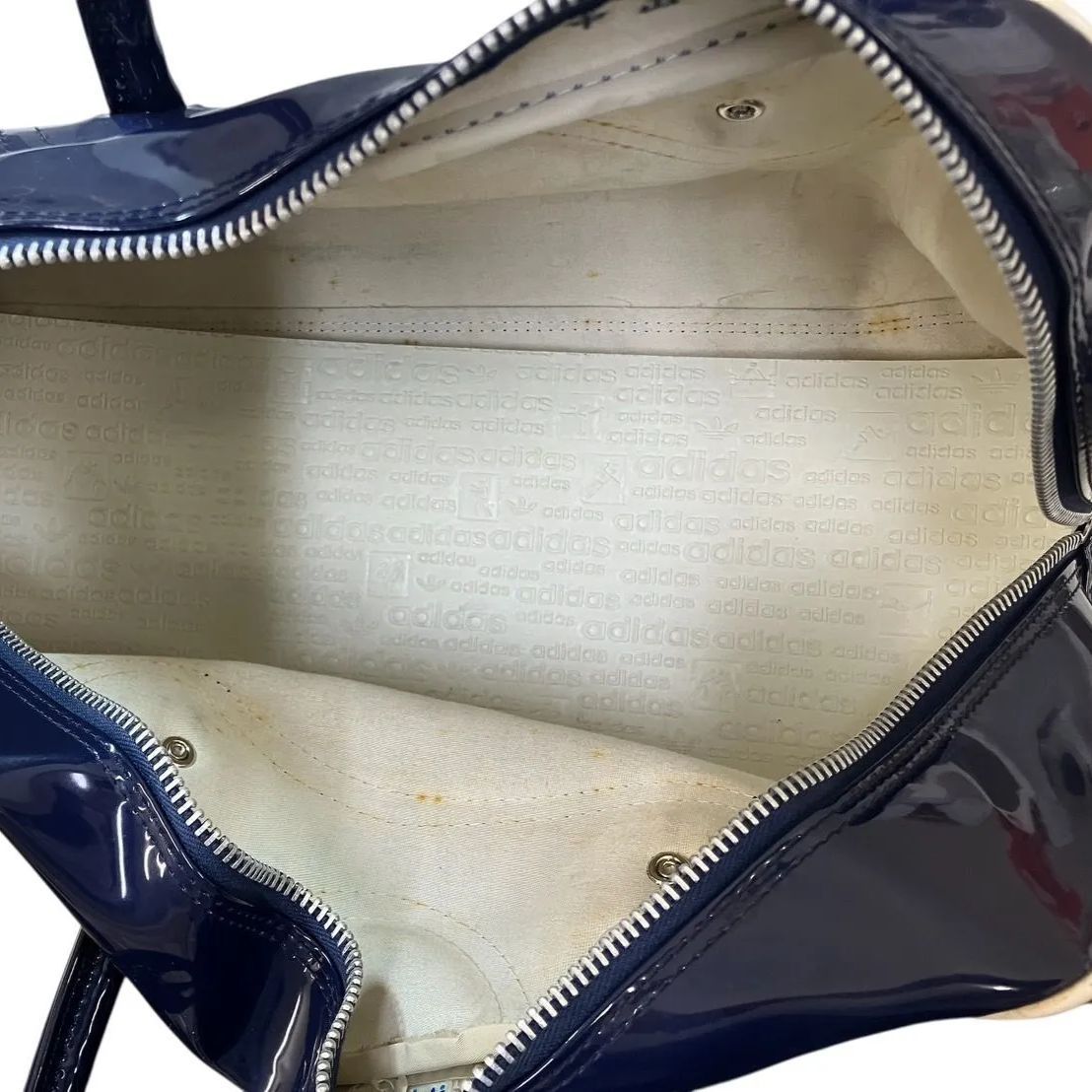 希少70s～80s アディダス adidas エナメルボストンバッグ ビンテージ