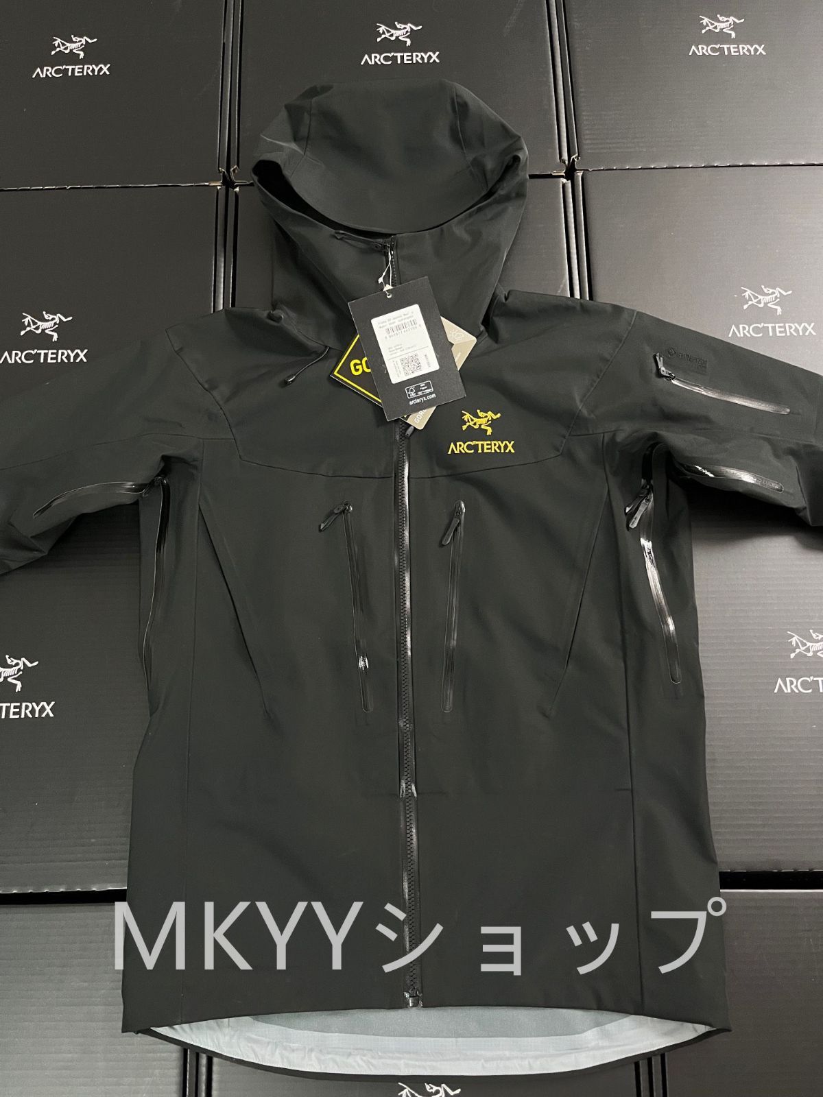 ARC TERYX アークテリクス Alpha SV 第6世代 ゴアテックス ブラック×ゴールド ユニセックス ハードシェルジャケット 登山 アウトドア