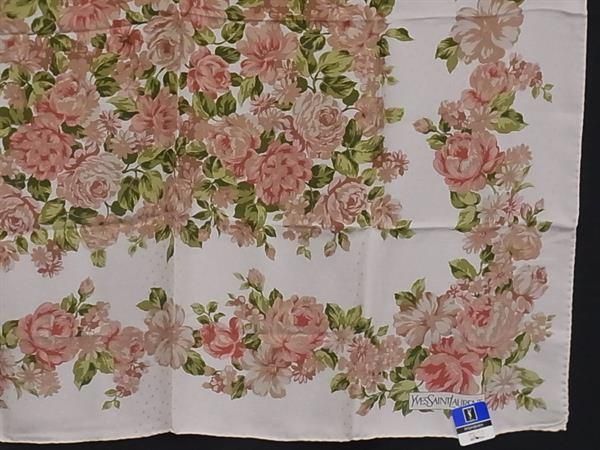 □極美品□ YVESSAINTLAURENT イヴサンローラン シルク100% 花