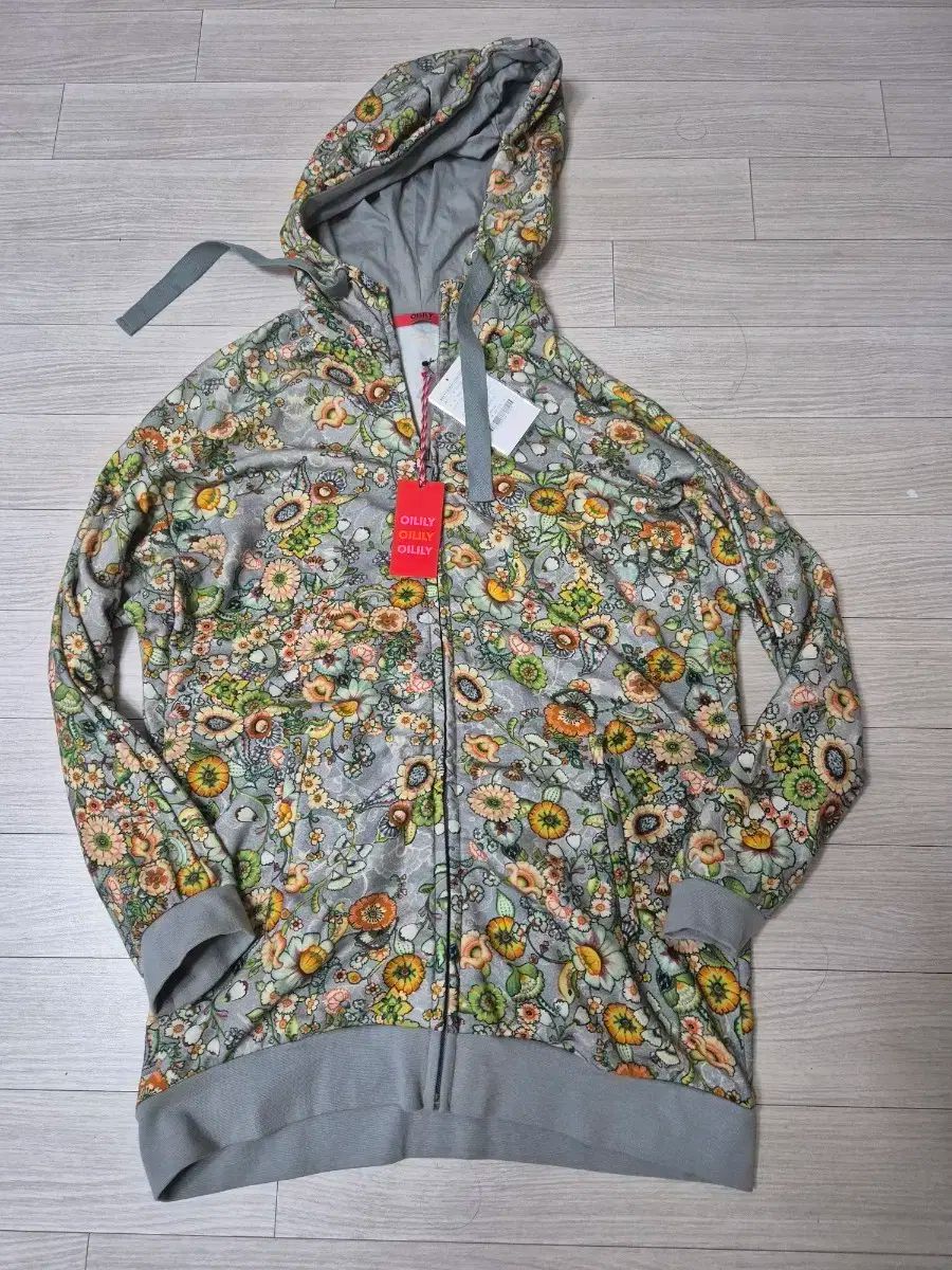 OILILY OILILY オイリリー フラワー パターン フード ジップアップ