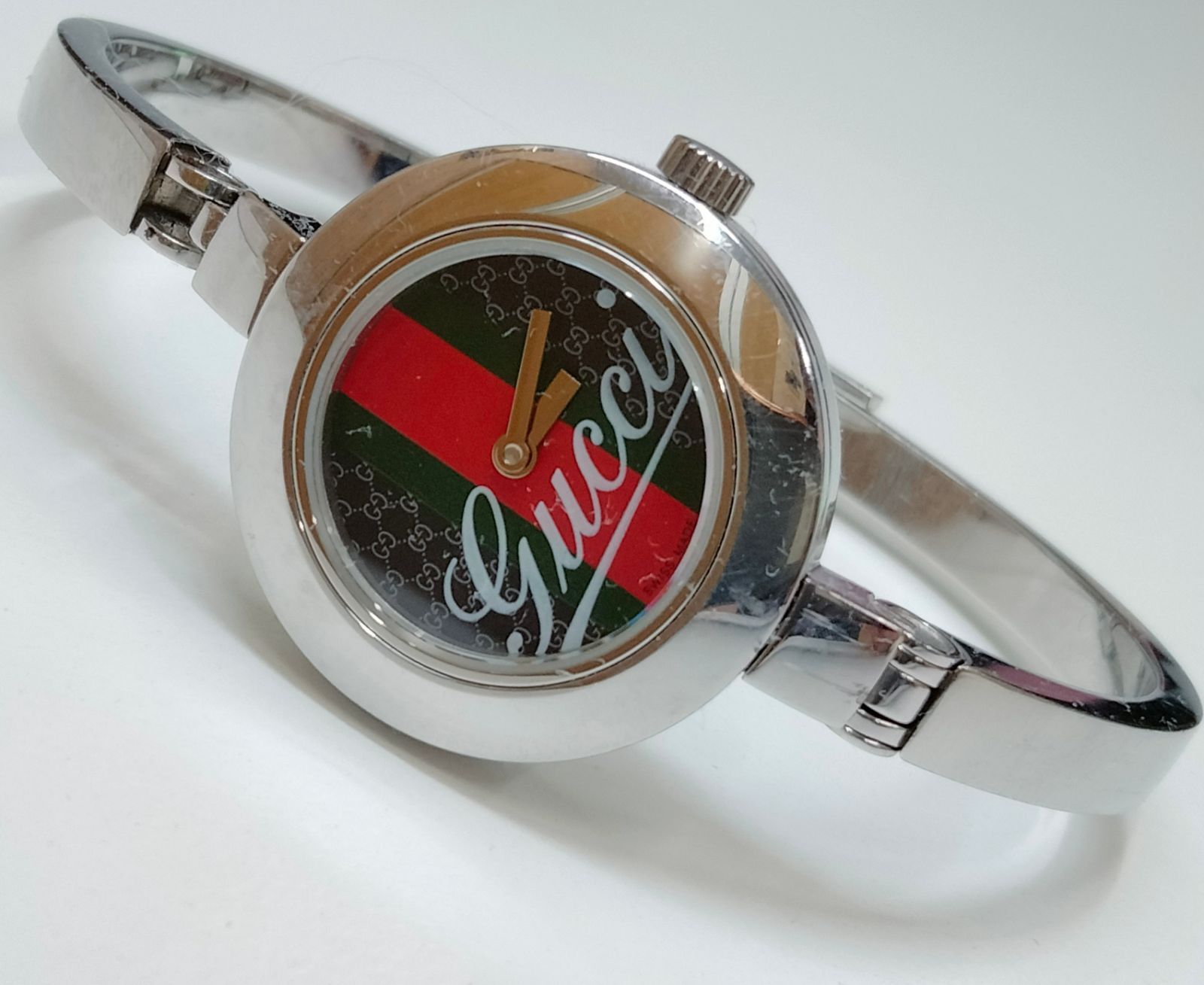 訳あり 希少ヴィンテージ 正常稼働】GUCCI グッチ シェリー バングル