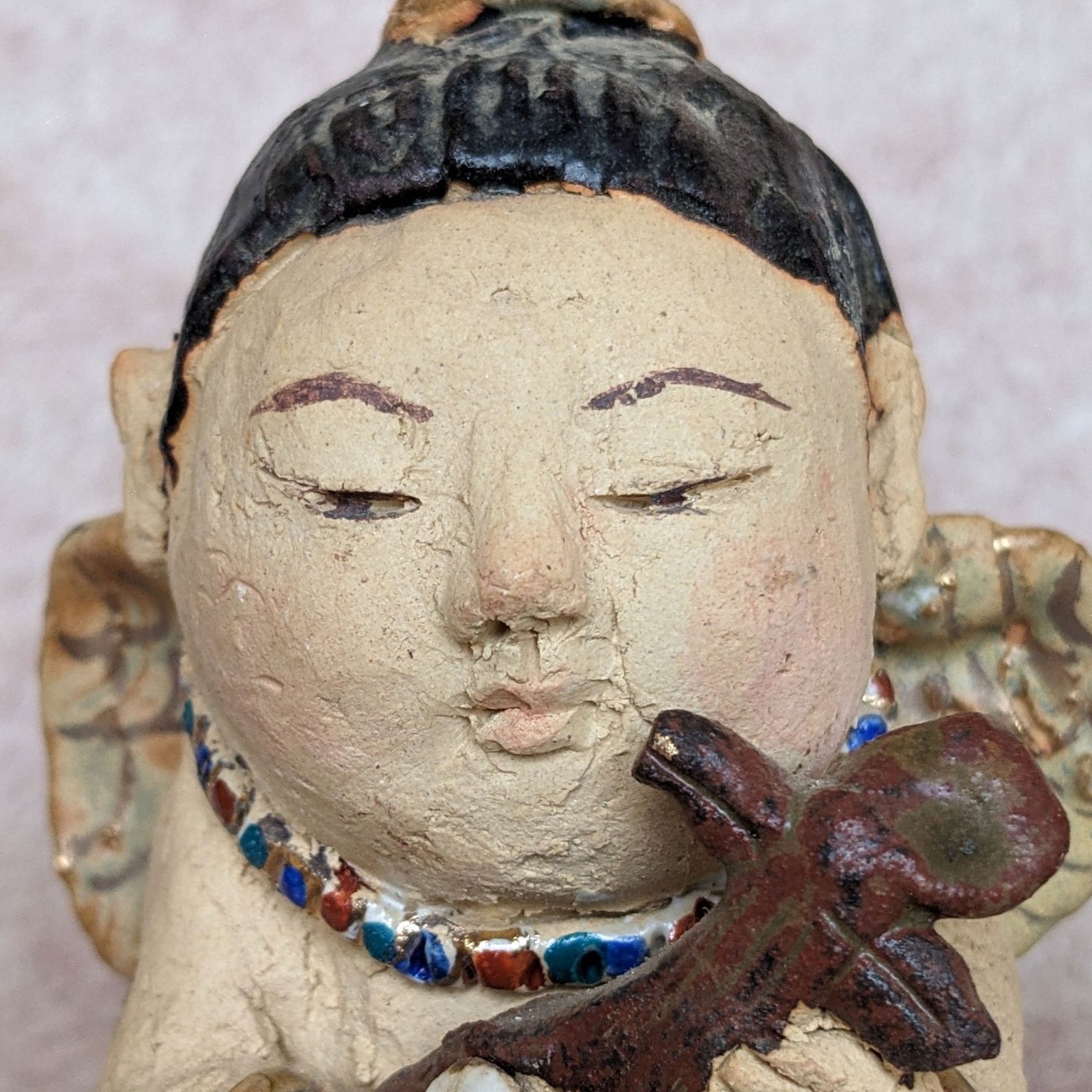 ささきようこさん作 陶人形 迦陵頻伽 琴 - メルカリ