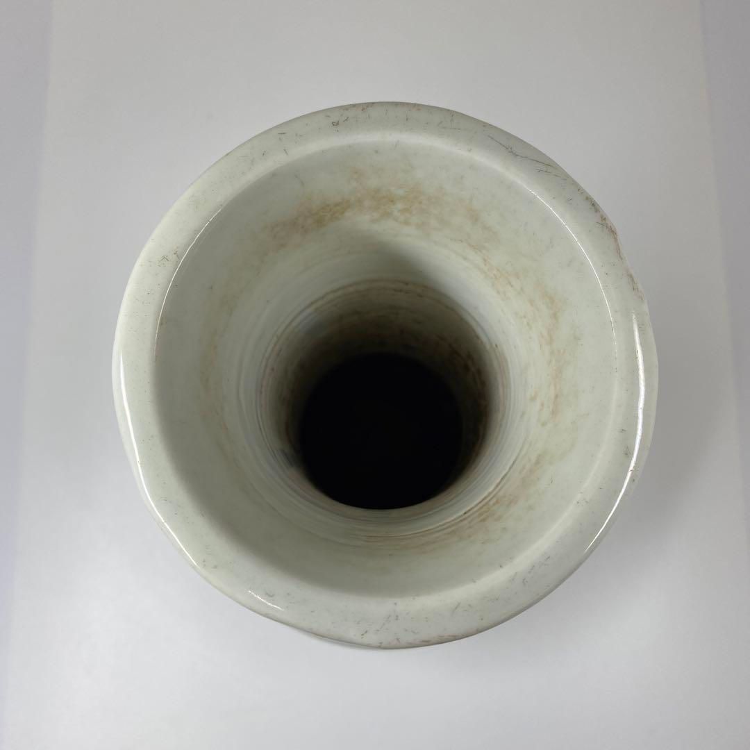 中国清時代 徳化窯双龍耳花瓶 高さ24.5㎝ 東Y6-0826☆2Fトトヒサ