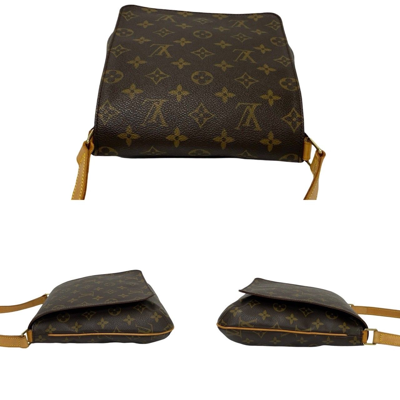 極 美品 LOUIS VUITTON ルイヴィトン ミュゼットサルサ モノグラム レザー 本革 ショルダーバッグ ポシェット サコッシュ ブラウン  11879 - メルカリ