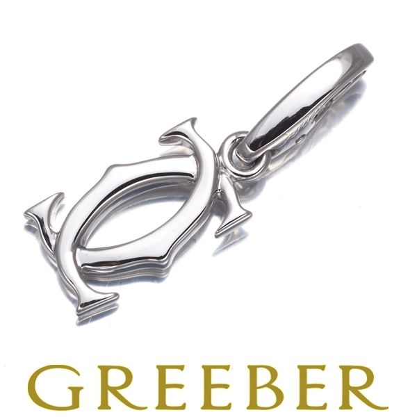 カルティエ ペンダントトップ 2C ドゥーブルC C2 チャーム K18WG 175251