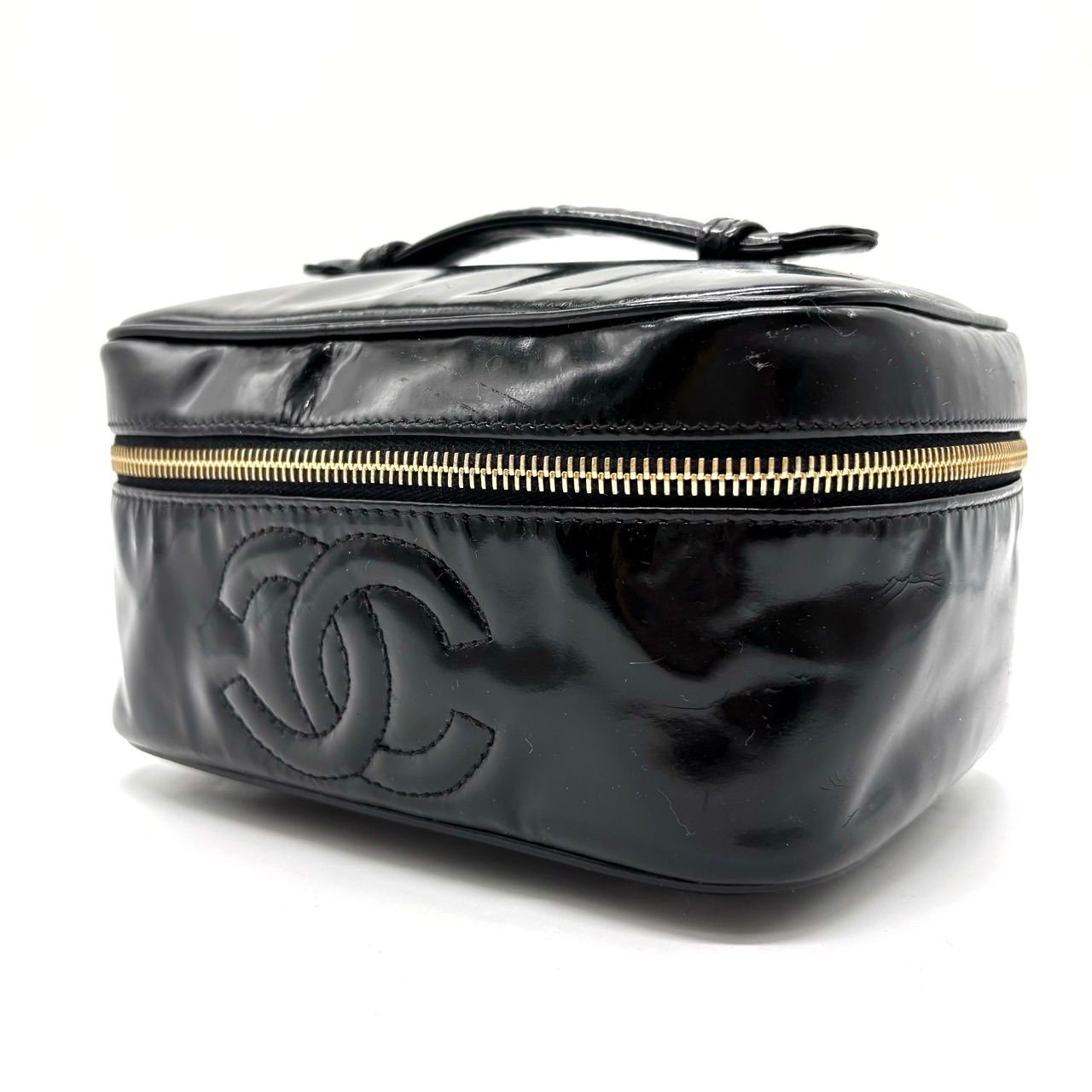 【良品】CHANEL シャネル バニティバッグ 化粧ポーチ 小物入れ ココマーク 良品】CHANEL シャネル バニティバッグ 化粧ポーチ 小物入れ ココマーク