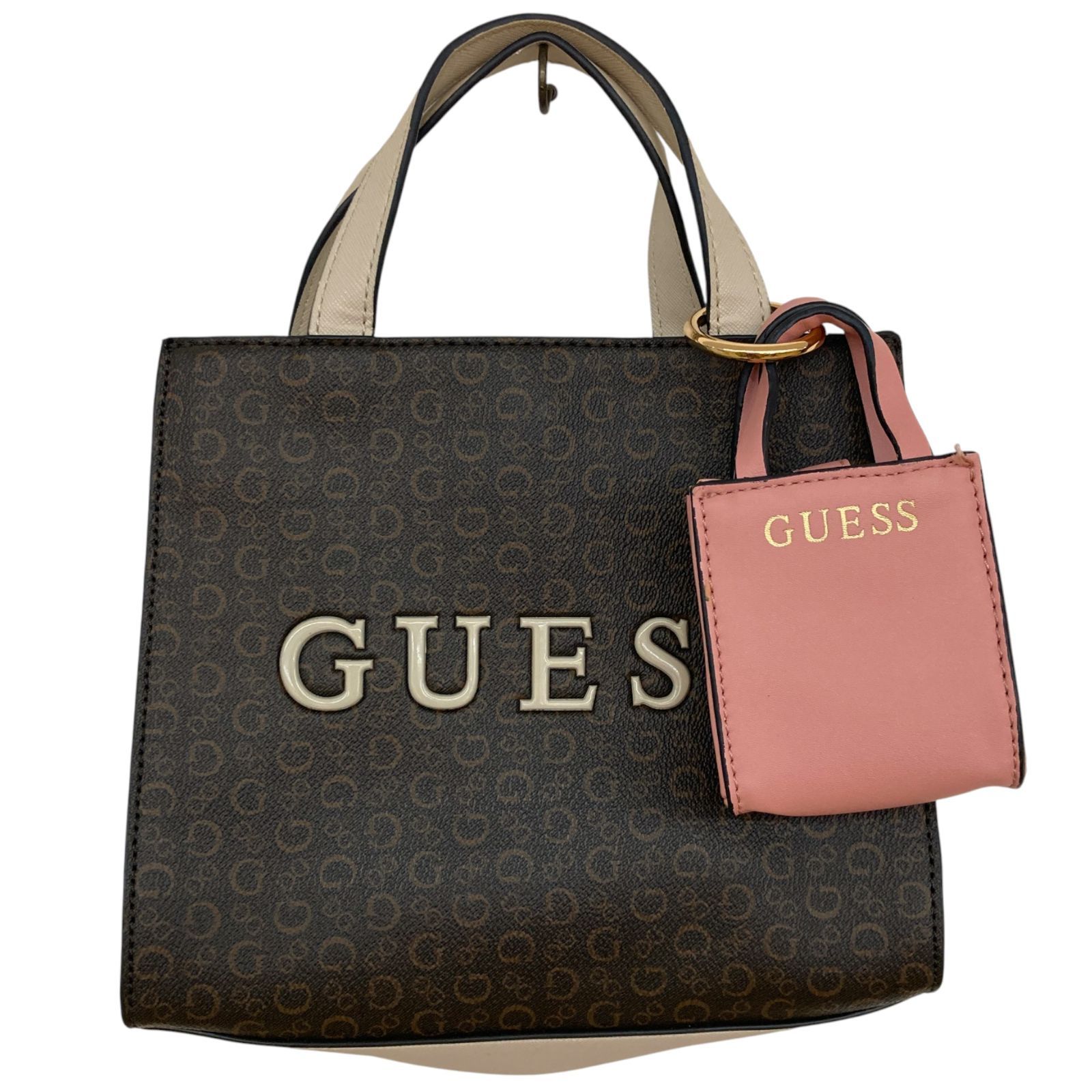  GUESS ゲス ブラウン系 アイボリー ショルダーバッグ ショルダーバッグ バッグ