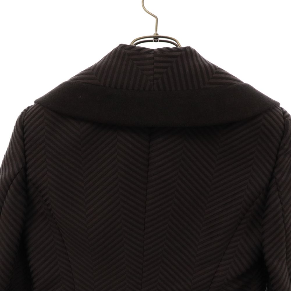 EMPORIO ARMANI (エンポリオアルマーニ) ウール切り替え ボナパルト カラー テーラードジャケット チャコールグレー F2G08T F2121