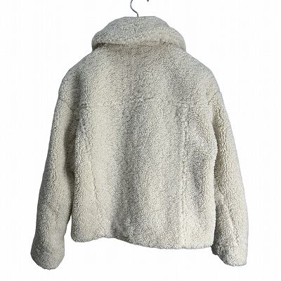 ザラ ZARA ボア ジャケット 白 ホワイト アイボリー XS □ST ザラ ZARA ボア ジャケット 白 ホワイト アイボリー XS □ST