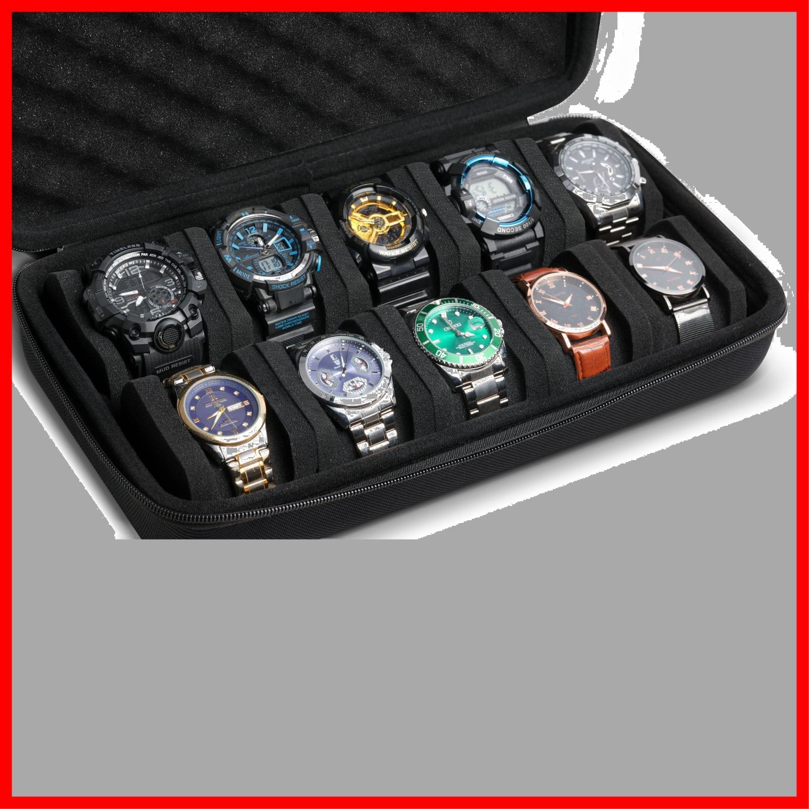 【在庫処分】RIGICASE 腕時計トラベルケース (10 slots)