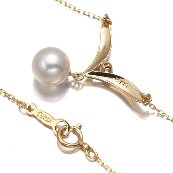 MIKIMOTM ミキモト K18 パール ダイヤモンド ネックレス あこや真珠 MIKIMOTO【ミキモト】K18アコヤパール ダイヤモンドネックレス(No