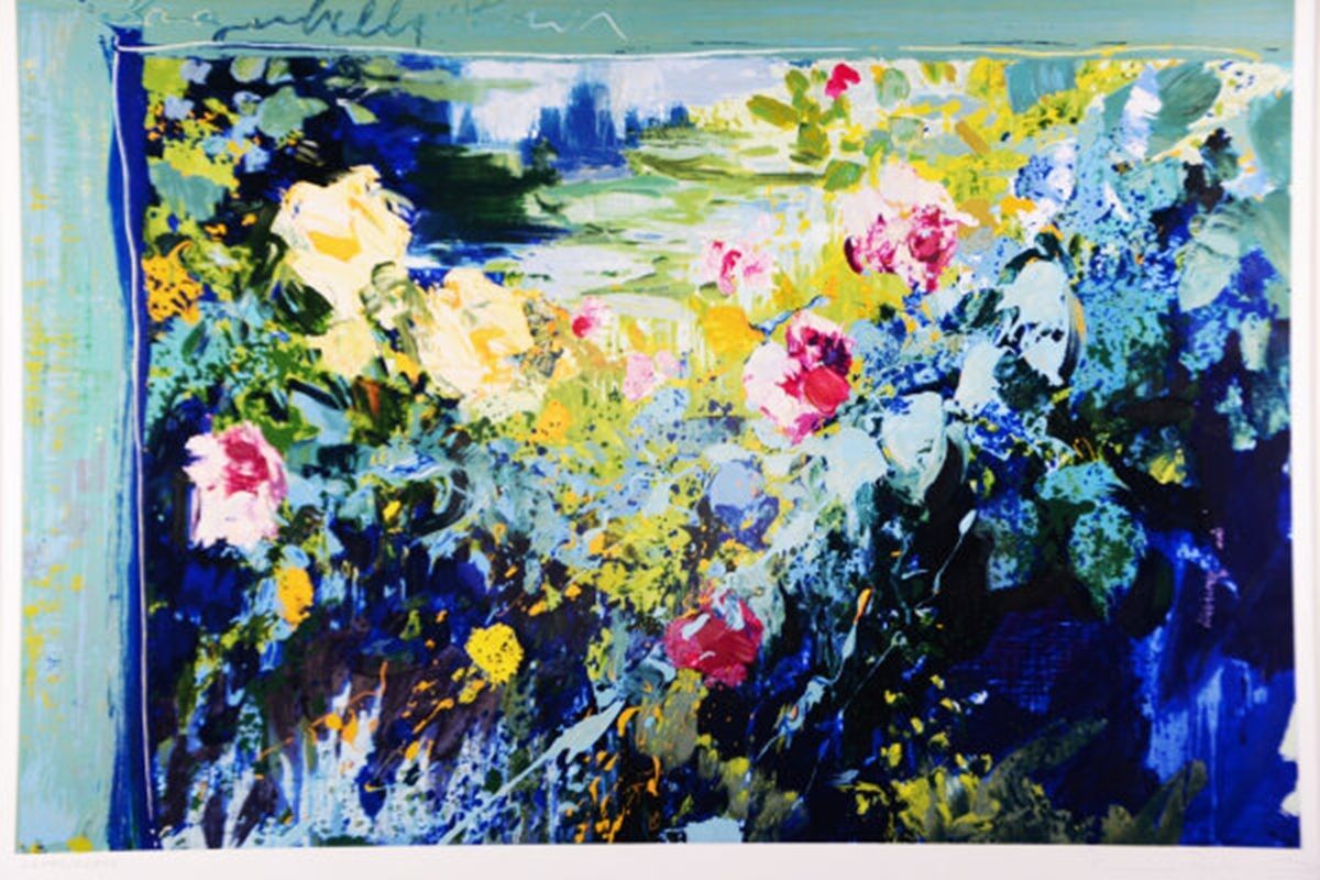 J トレンツ リャド バガテルの薔薇 遺族サイン 版画