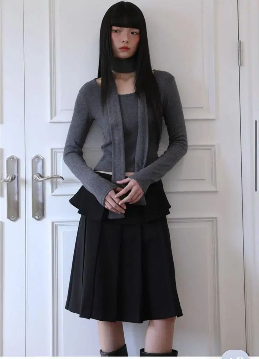 醜い影 チューリップ ミディ スカート