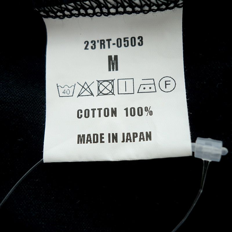 ラッツ/RATS 23SS COLOR TAG TEE BLACK カラータグ プリント T
