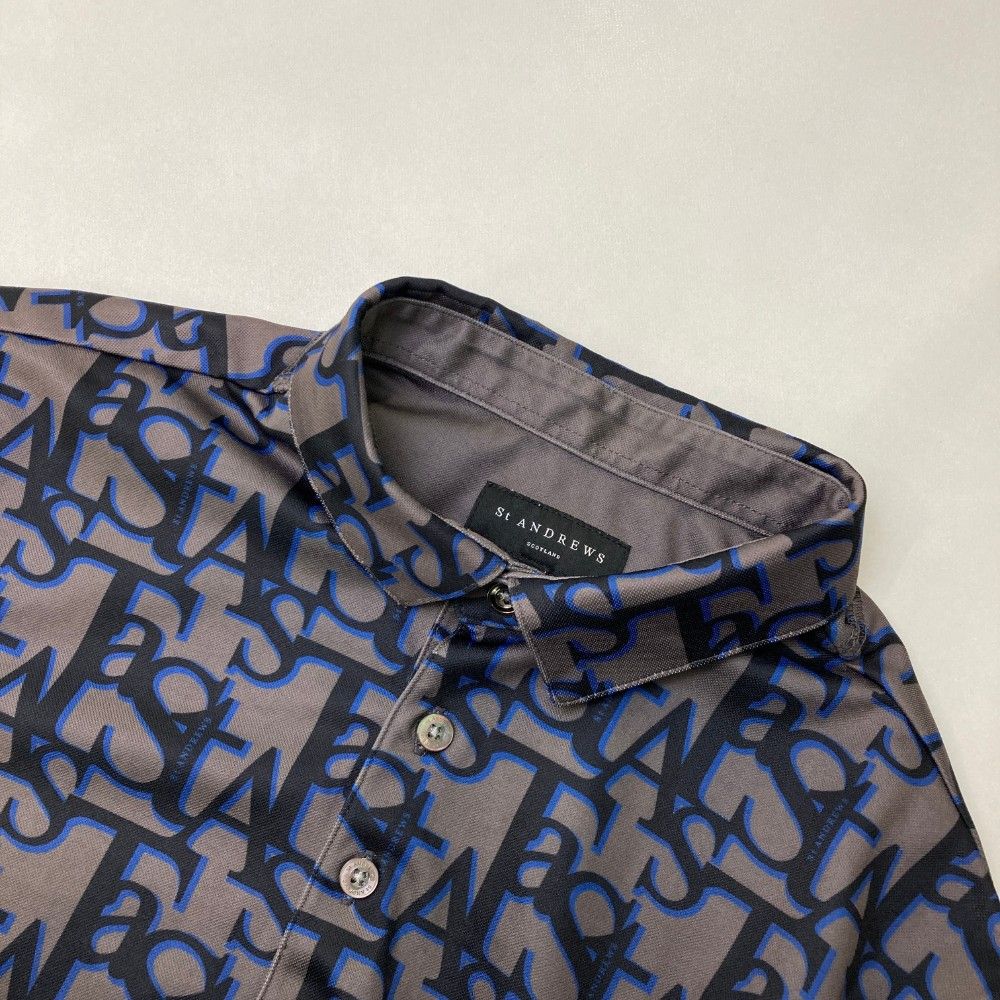 セントアンドリュース　ポロシャツ　Ｍ　グレー　半袖　美品　リブ St.Andrews - coco 中古 セントアンドリュース StANDREWS