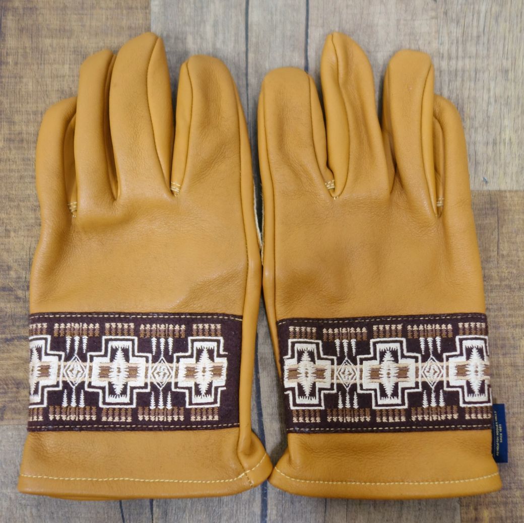 極美品 ペンドルトン PENDLETON Firewood Glove ファイヤー ウッド グローブ 革製 レザー 手袋 焚火 ネイティブデザイン キャンプ アウトドア af19802111060000.jpg