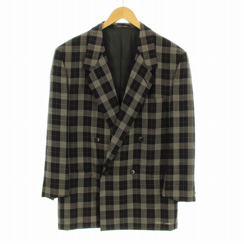 【美品】 ジャンニ ヴェルサーチ テーラードジャケット ダブルブレスト 金ボタン ジャンニヴェルサーチ ヴェルサーチェ GIANNI VERSACE